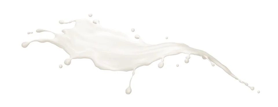 Dynamic milk splash in motion Illustrazione stock