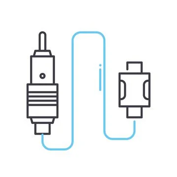 Dynamic mircophone line icon, outline symbol, vector illustration, concept sign Stock Illustration