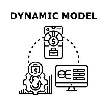 Dynamic model illustrating adaptive business strategy and finance management Stock Illustration