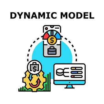 Dynamic model illustrating adaptive business strategy and finance management Stock Illustration