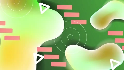 A dynamic modern backdrop featuring geometric shapes in a playful composition Stock Footage 295825304