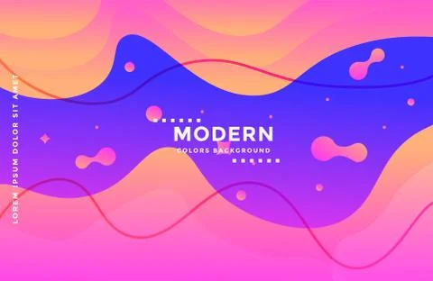 Dynamic modern background with colorful fluid shapes Stock Illustration