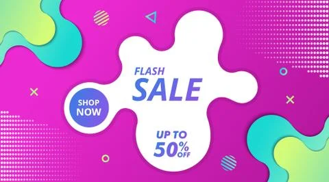 Dynamic Modern Fluid Background Promotion Fashion Banner Stock Illustration