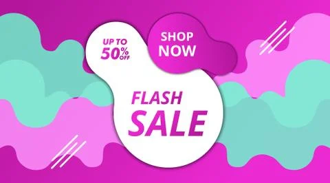 Dynamic Modern Fluid Background Promotion Fashion Banner 스톡 일러스트