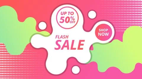 Dynamic Modern Fluid Background Promotion Fashion Banner Stock-Illustration