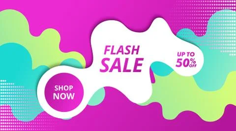 Dynamic Modern Fluid Background Promotion Fashion Banner Stock Illustration