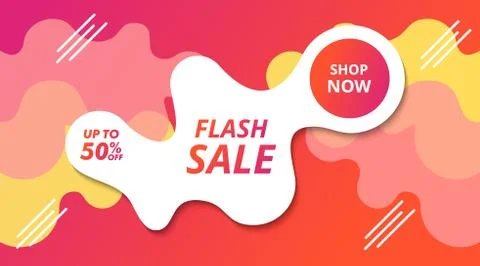 Dynamic Modern Fluid Background Promotion Fashion Banner Illustrazione stock