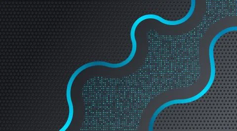 Dynamic Modern Fluid Black Blue Techno Corporate Business Background Stock Illustration