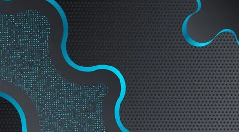Dynamic Modern Fluid Black Blue Techno Corporate Business Background Stock-Illustration