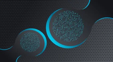 Dynamic Modern Fluid Black Blue Techno Corporate Business Background Stock Illustration