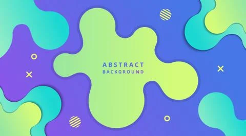 Dynamic Modern Fluid gradient background with geometric shapes composition Stock Illustration