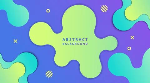 Dynamic Modern Fluid gradient background with geometric shapes composition Stock-Illustration
