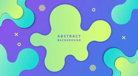 Dynamic Modern Fluid gradient background with geometric shapes composition Stock Illustration