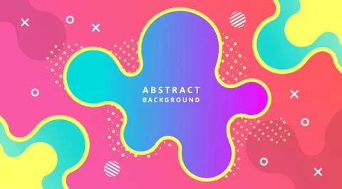 Dynamic Modern Fluid gradient background with geometric shapes composition Stock Illustration