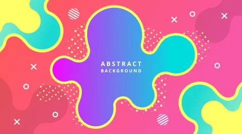 Dynamic Modern Fluid gradient background with geometric shapes composition Illustrazione stock