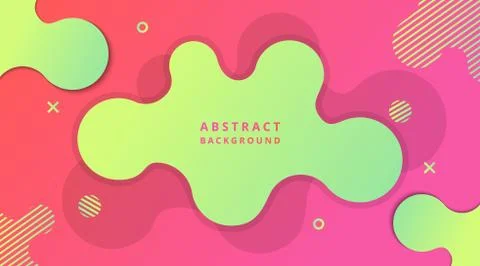 Dynamic Modern Fluid gradient background with geometric shapes composition Stock Illustration