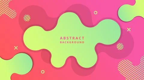 Dynamic Modern Fluid gradient background with geometric shapes composition Stock Illustration