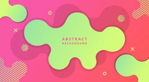 Dynamic Modern Fluid gradient background with geometric shapes composition Stock Illustration