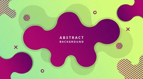 Dynamic Modern Fluid gradient background with geometric shapes composition Stock Illustration