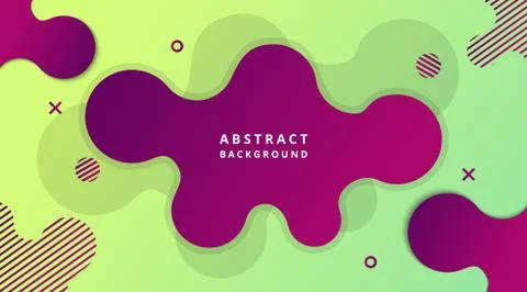 Dynamic Modern Fluid gradient background with geometric shapes composition Stock Illustration