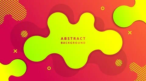 Dynamic Modern Fluid gradient background with geometric shapes composition Stock Illustration