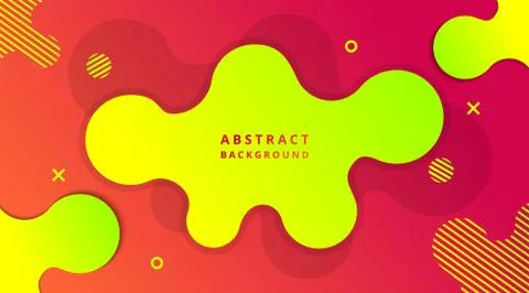 Dynamic Modern Fluid gradient background with geometric shapes composition Stock Illustration