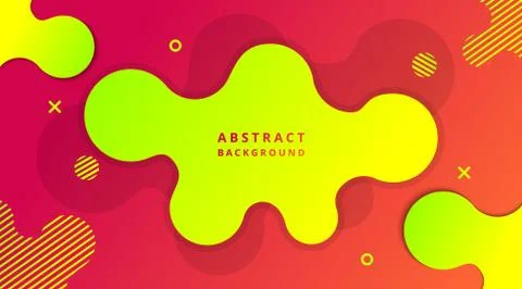 Dynamic Modern Fluid gradient background with geometric shapes composition Stock-Illustration