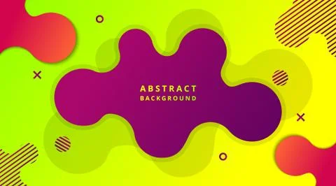 Dynamic Modern Fluid gradient background with geometric shapes composition Illustrazione stock