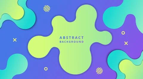 Dynamic Modern Fluid gradient background with geometric shapes composition Stock Illustration