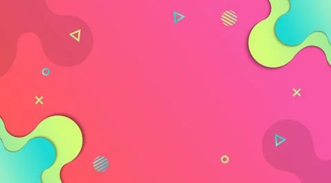 Dynamic Modern Fluid gradient background with shapes composition Stock Illustration