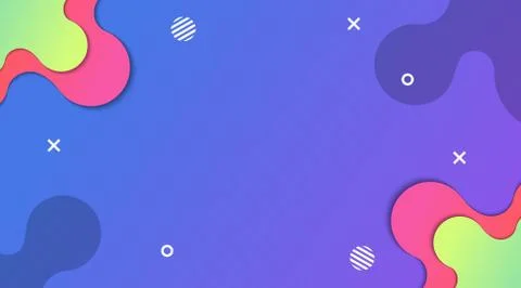 Dynamic Modern Fluid gradient background with shapes composition Stock Illustration