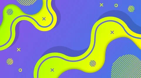 Dynamic Modern Fluid gradient background with shapes composition Stock-Illustration