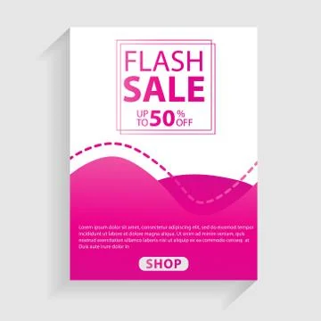 Dynamic modern fluid mobile for flash sale banners. Sale banner template desi Stock Illustration