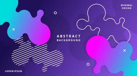 Dynamic Modern Fluid Style Background Liquid Shape Stock Illustration