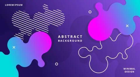 Dynamic Modern Fluid Style Background Liquid Shape Stock Illustration