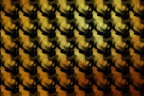 Dynamic modern golden digital design pattern on black background. Stock Illustration