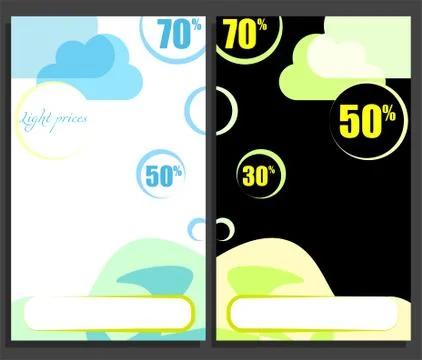 Dynamic modern light flat style for sale banners. Sale banner template design Stock Illustration