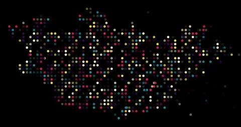Dynamic Mongolia circular abstraction in motion Stock Footage 316681835
