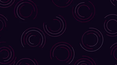Dynamic monochrome circle pattern on dark background Stock Footage 279593332