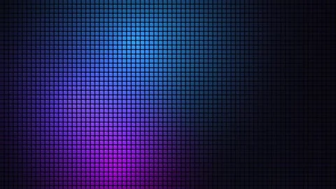 Dynamic Mosaic Grid with Shifting Blue and Purple Lights Stock Footage 340118203