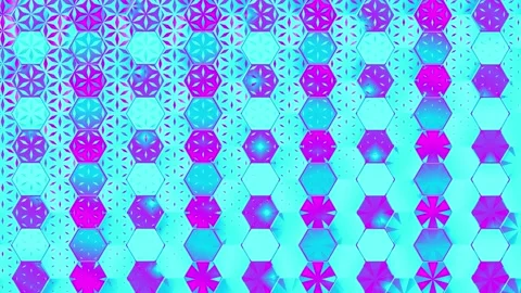 Dynamic Mosaic Shapes Moving Spectrum Colors Motion Background Stock Footage 133900321