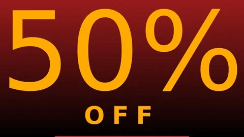 Dynamic motion of 50 percent discount sale signs in retail store environment. Stock-Footage 338313749