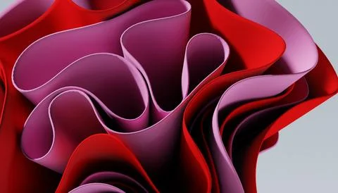 Dynamic motion abstract elements with multicolored sheets on white backgrou.. Illustrazione stock