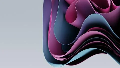 Dynamic motion abstract elements with multicolored sheets on white backgrou.. Stock Illustration