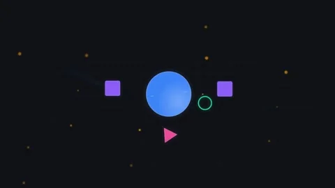 Dynamic Motion of Abstract Geometric Shapes in Space with Moving Circles an.. Vídeos de archivo 342524332