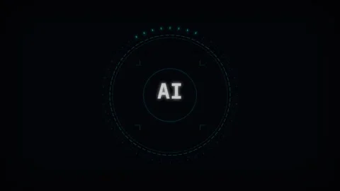 Dynamic motion AI technology animation showcasing artificial intelligence c.. Stock Footage 342669204
