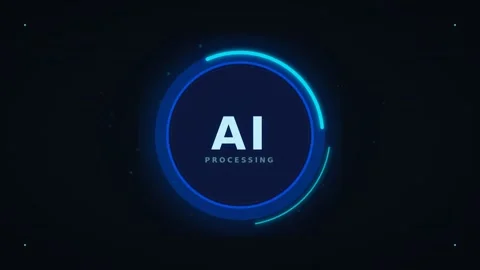 Dynamic Motion of AI Technology Concept in Futuristic Digital Environment. Stock Footage 342670687