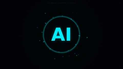 Dynamic Motion of AI Technology Concept in Digital Environment for Innovati.. Stock Footage 342745616