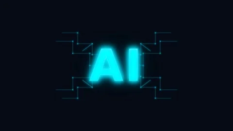Dynamic motion of AI technology in futuristic digital environment for innov.. 库存影片 342769453