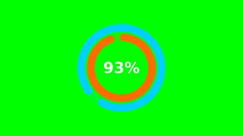 Dynamic Motion Animation of Circular Progress Indicators with Vivid Colors. 動画素材 336611450